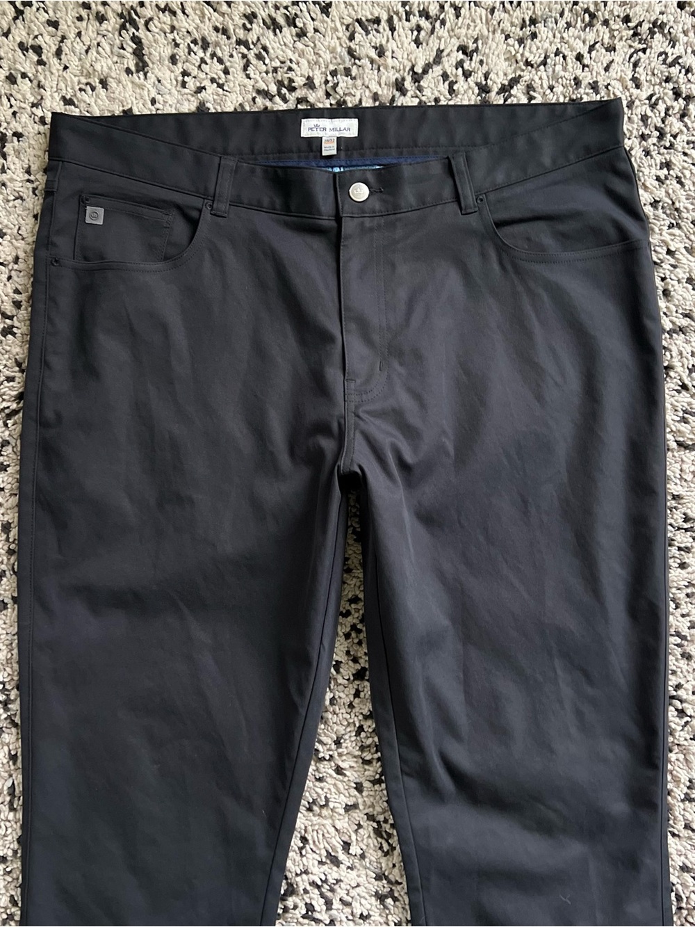 Peter Millar Golf Performance Pants Black EB66 5-Pocket ME0EB66FB Men’s 38x32 - Picture 4 of 13